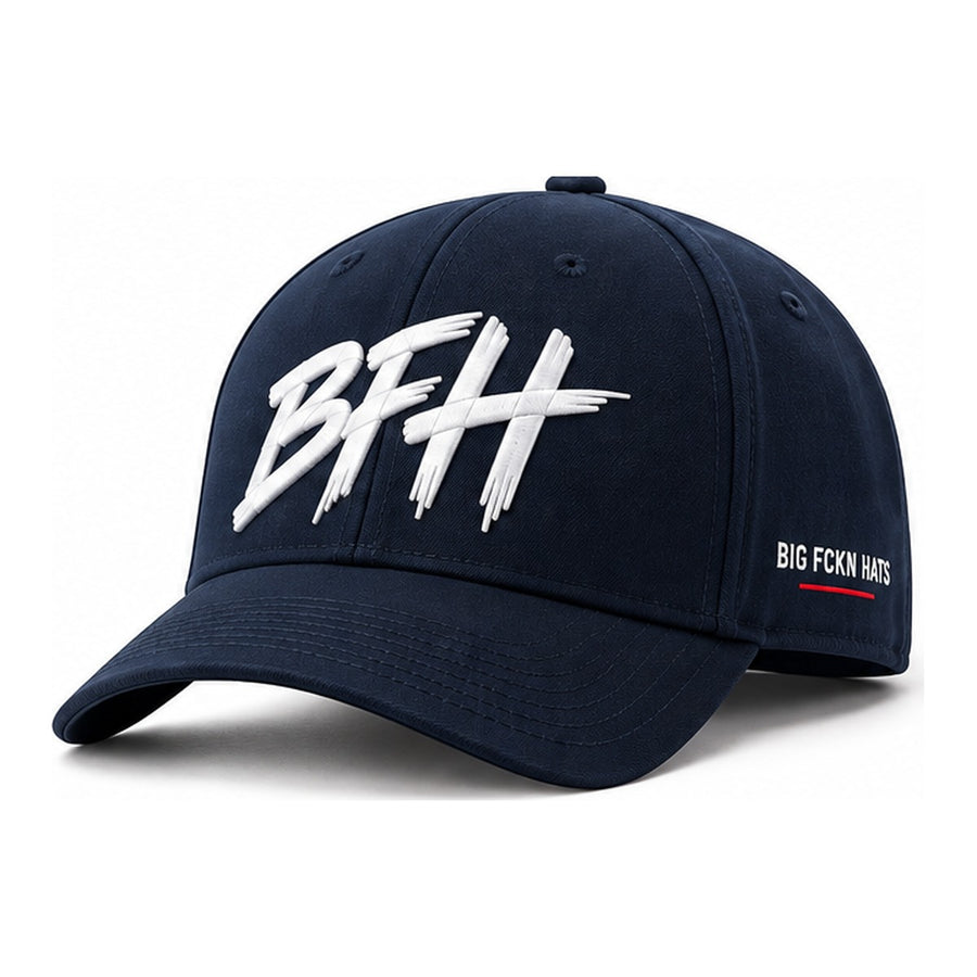 The BFH Original in Navy / White - front three-quarter view
